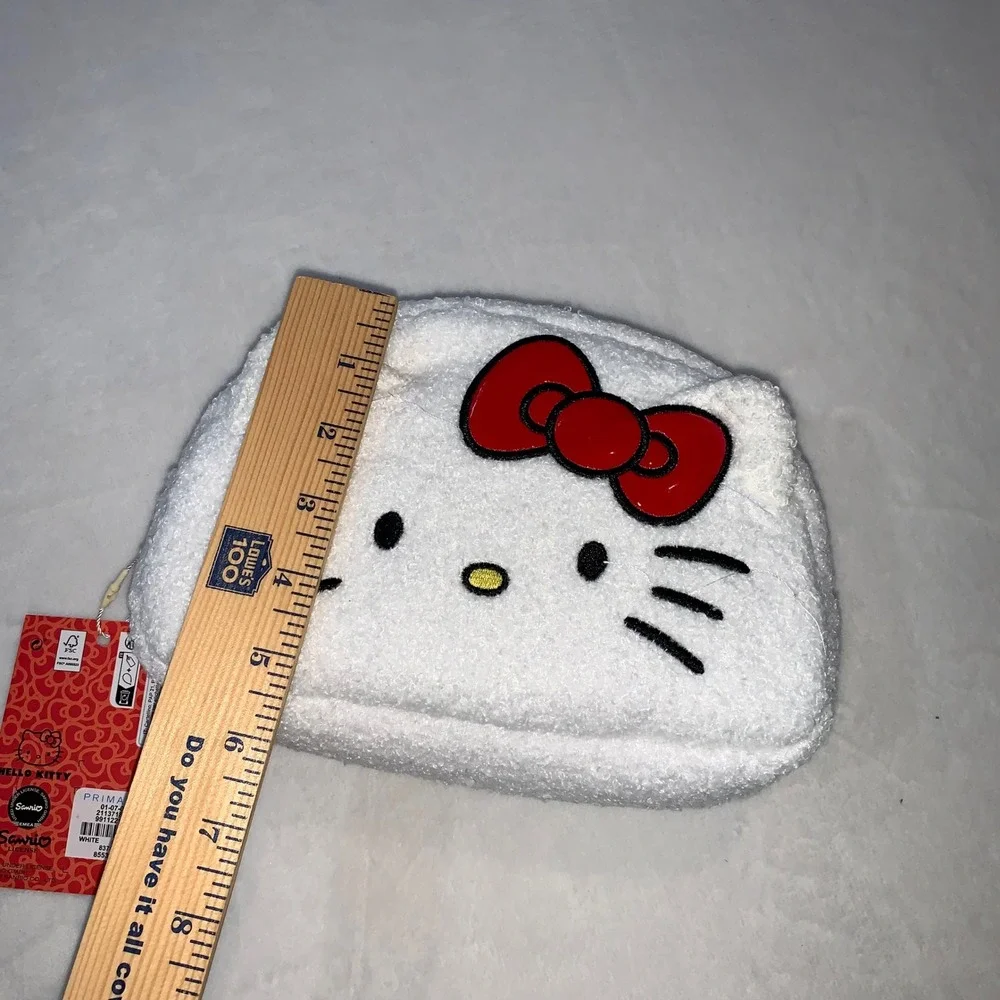 Hello Kitty x primark white red furry makeup cosmetics wallets bag new with tags